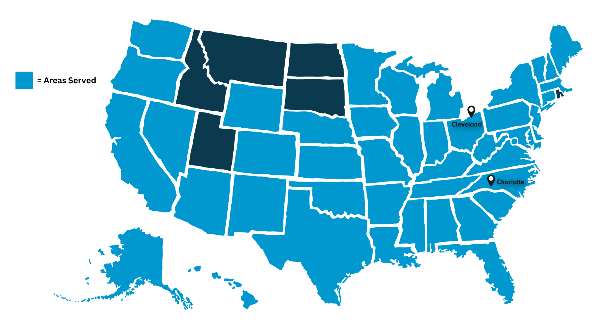 USA Map with Cities